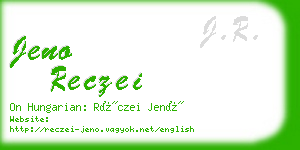 jeno reczei business card